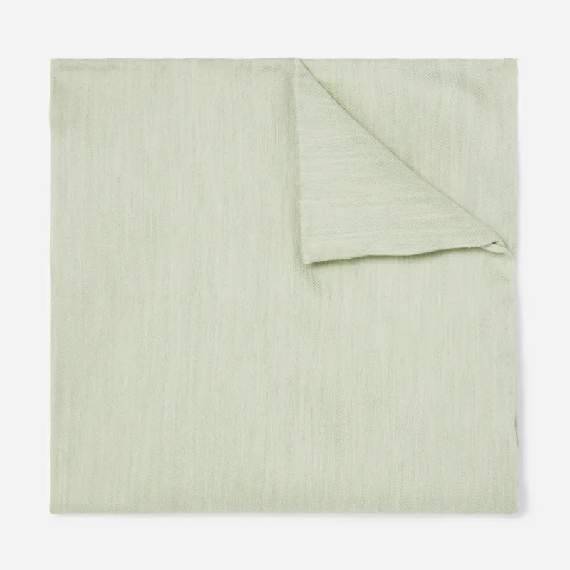 Linen Row Sage Green Pocket Square sold by The Tie Bar