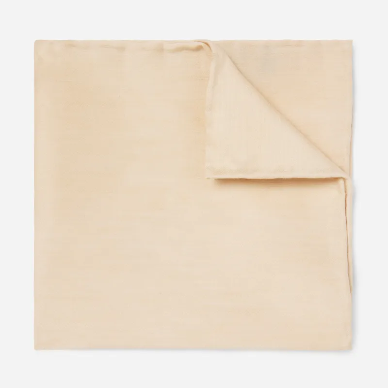 Linen Row Light Champagne Pocket Square sold by The Tie Bar