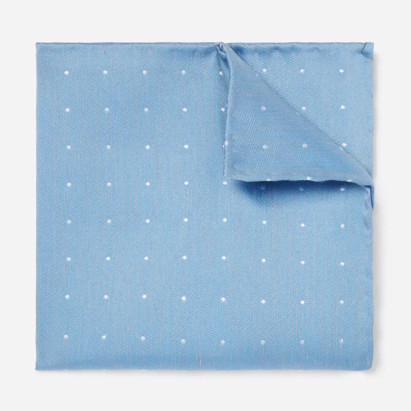 Bulletin Dot Slate Blue Pocket Square sold by The Tie Bar