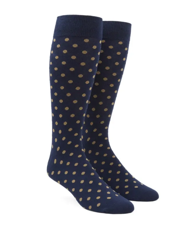 Circuit Dots Light Champagne Dress Socks sold by The Tie Bar