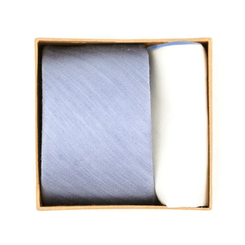 Linen Row Tie Box Sky Blue Gift Set sold by The Tie Bar
