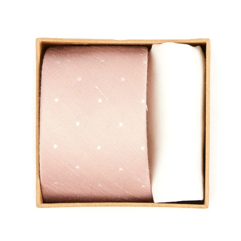 Bulletin Dot Tie Box Blush Pink Gift Set sold by The Tie Bar