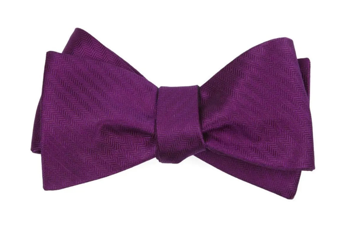 Sound Wave Herringbone Azalea Bow Tie sold by The Tie Bar