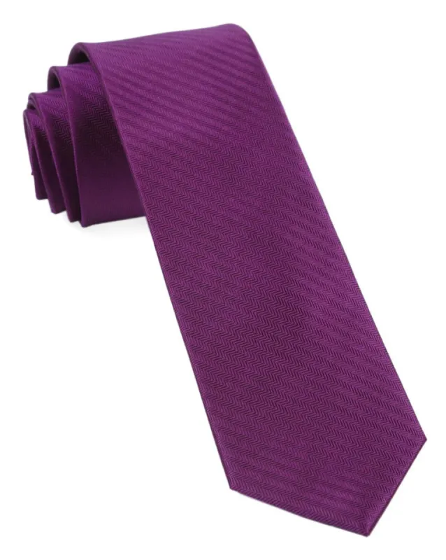 Sound Wave Herringbone Azalea Tie sold by The Tie Bar