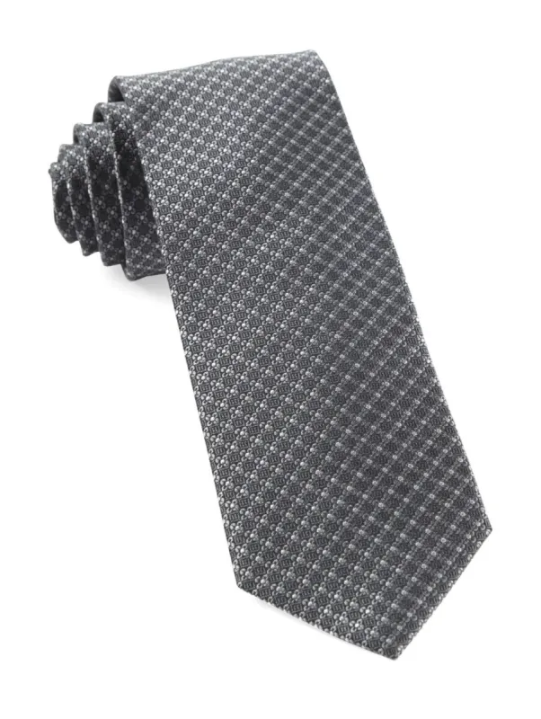 Flower Network Grey Tie sold by The Tie Bar