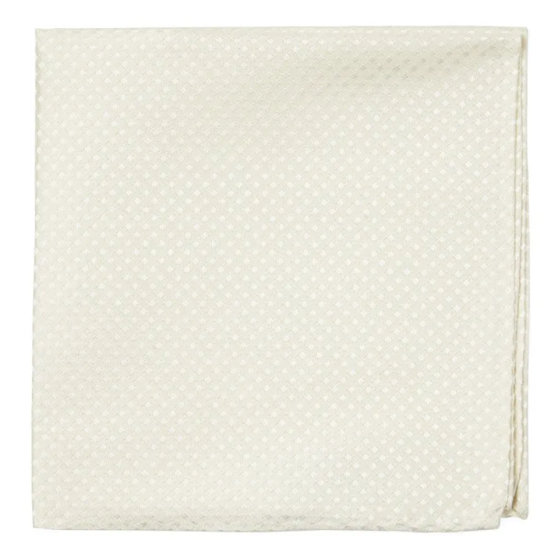 Be Married Checks Ivory Pocket Square sold by The Tie Bar
