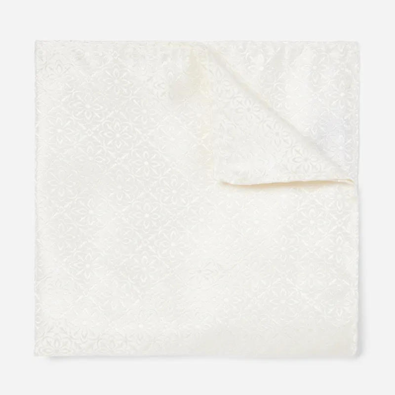 Opulent Ivory Pocket Square sold by The Tie Bar