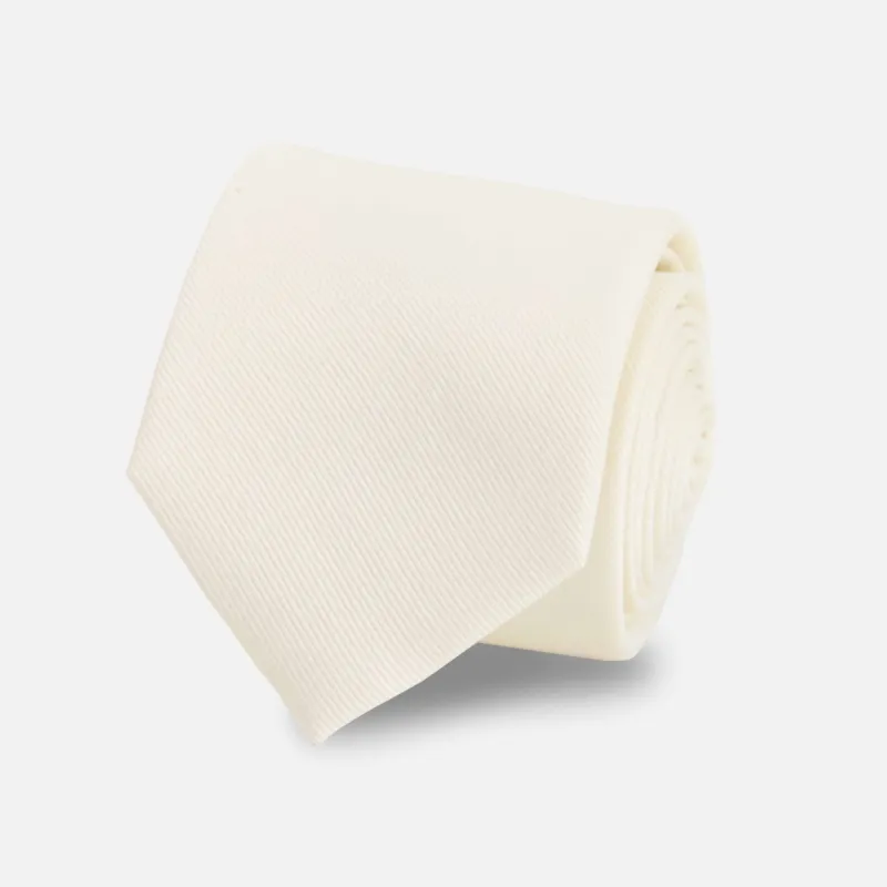 Grosgrain Solid Ivory Tie sold by The Tie Bar