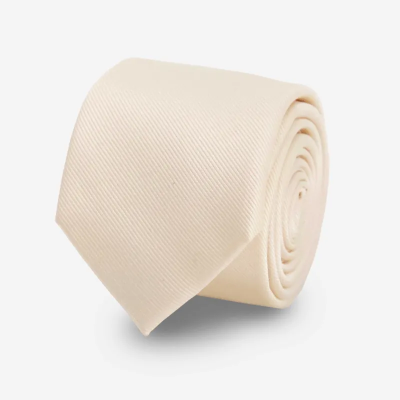 Grosgrain Solid Light Champagne Tie sold by The Tie Bar