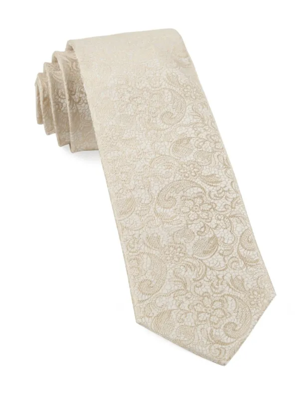 Ceremony Paisley Light Champagne Tie sold by The Tie Bar