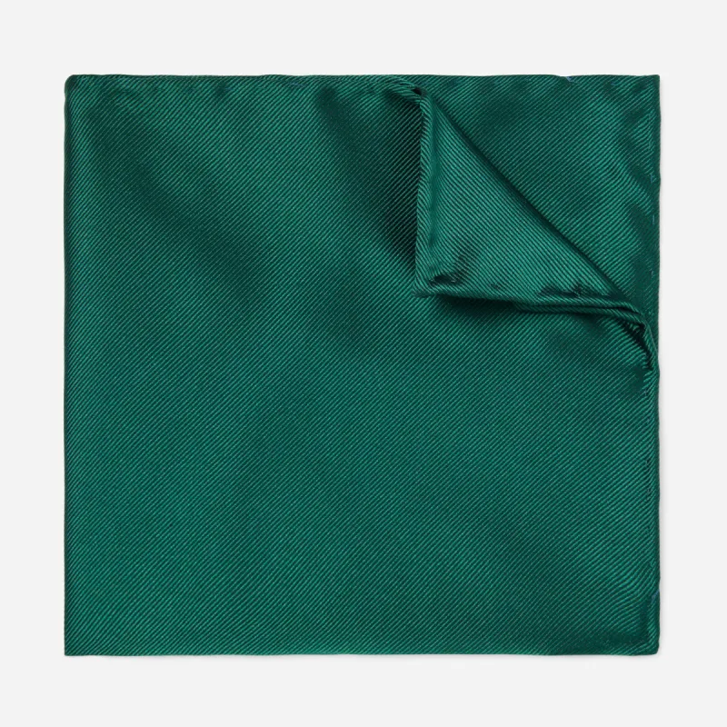 Solid Twill Hunter Pocket Square sold by The Tie Bar