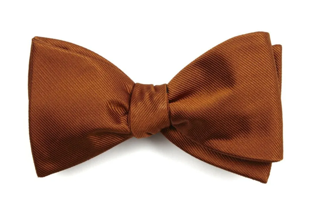 Grosgrain Solid Burnt Orange Bow Tie sold by The Tie Bar