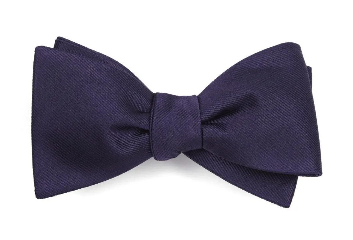 Grosgrain Solid Deep Eggplant Bow Tie sold by The Tie Bar