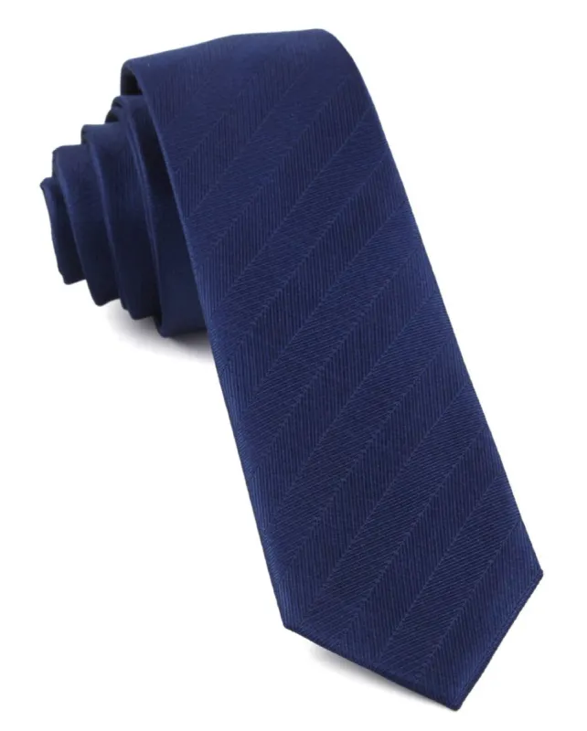 Herringbone Vow Classic Blue Tie sold by The Tie Bar