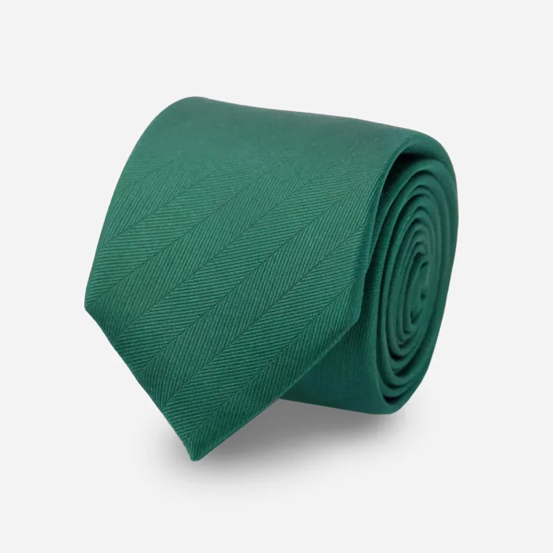 Herringbone Vow Hunter Green Tie sold by The Tie Bar