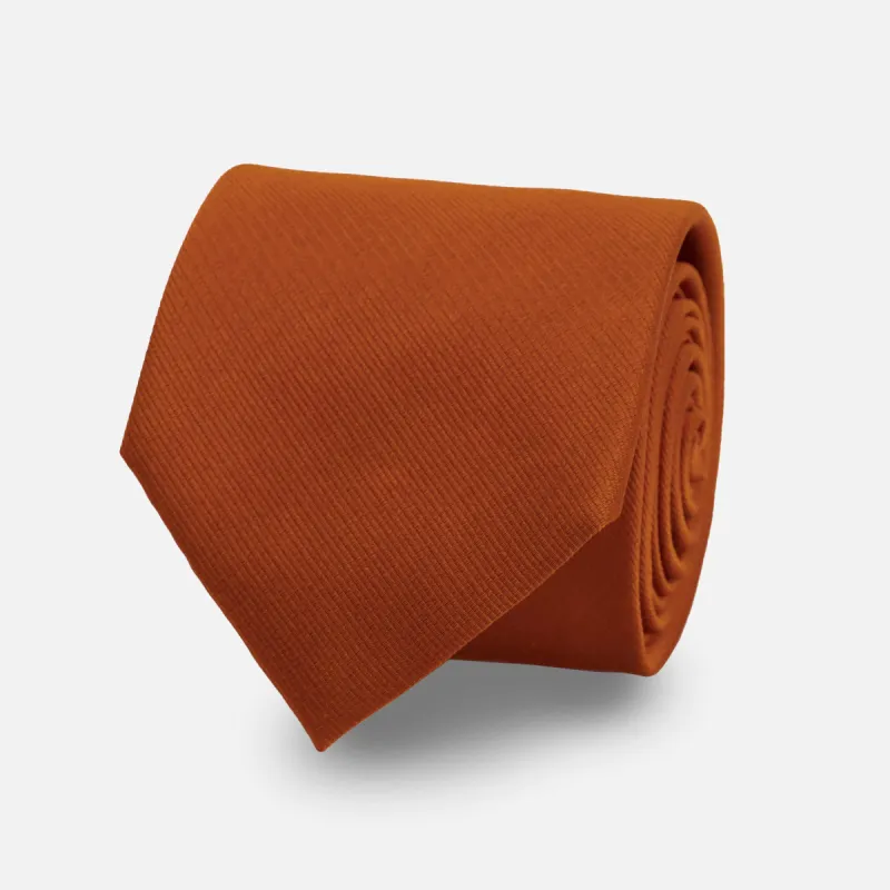 Grosgrain Solid Burnt Orange Tie sold by The Tie Bar