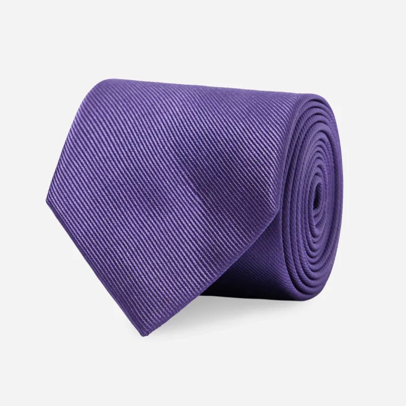 Grosgrain Solid Deep Eggplant Tie sold by The Tie Bar