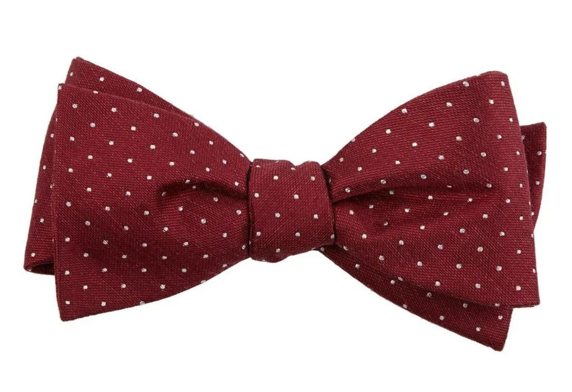 Rivington Dots Burgundy Bow Tie sold by The Tie Bar