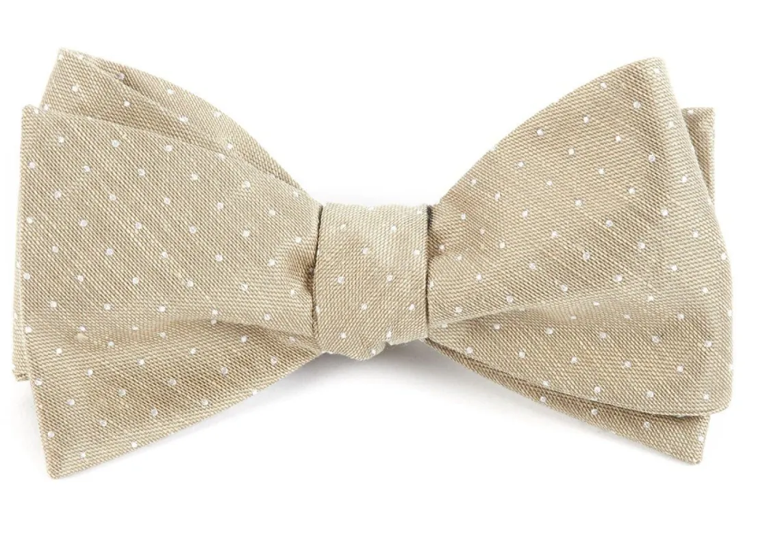 Destination Dots Champagne Bow Tie sold by The Tie Bar