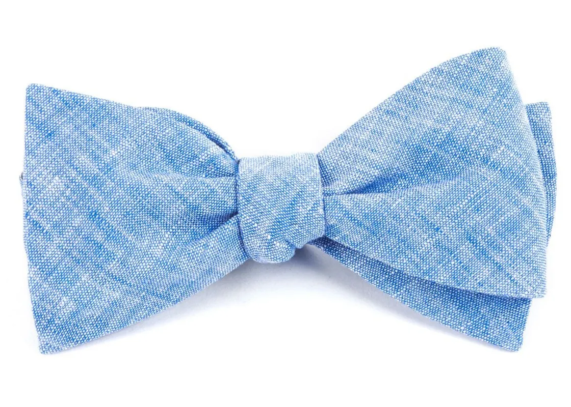 Freehand Solid Light Blue Bow Tie sold by The Tie Bar