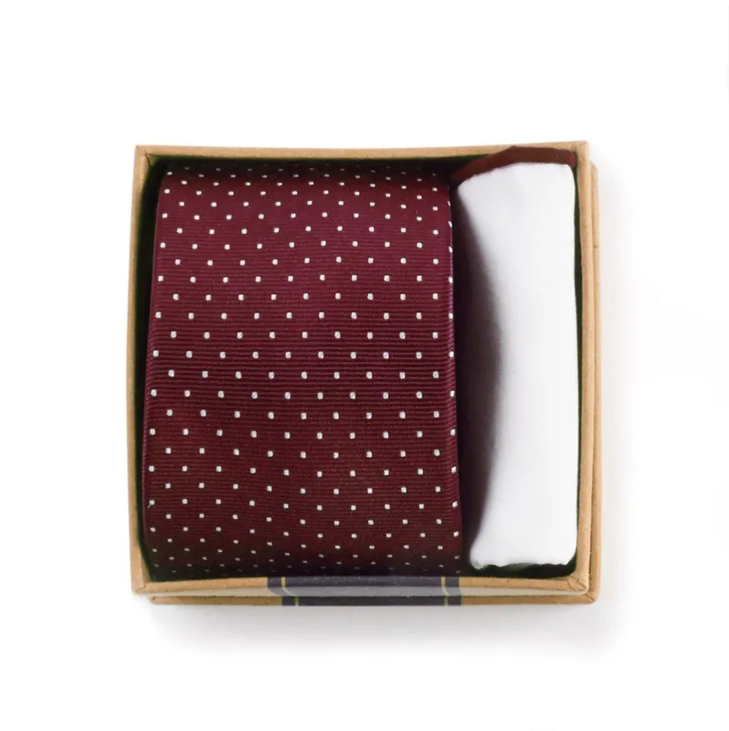 Burgundy Tie Box Gift Set sold by The Tie Bar