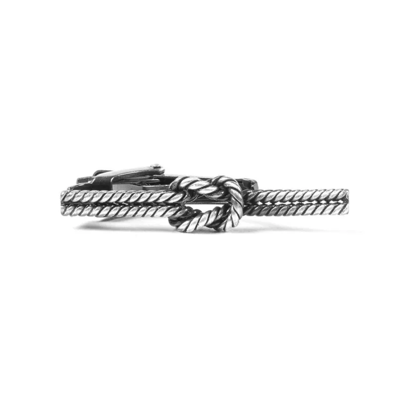 Sailors Knot Silver Tie Bar sold by The Tie Bar