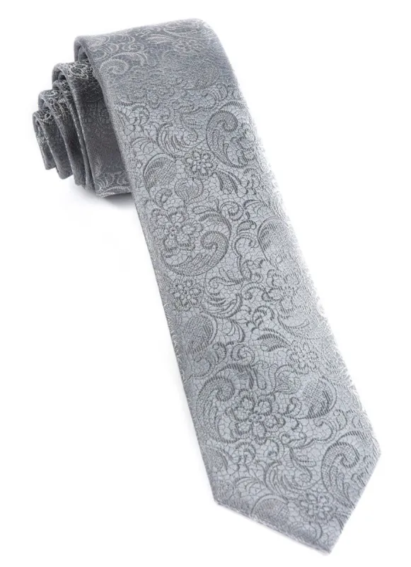 Ceremony Paisley Silver Tie sold by The Tie Bar