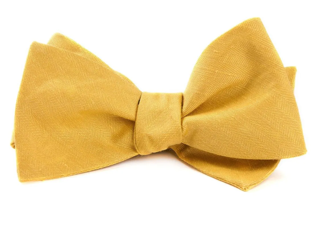 Linen Row Yellow Bow Tie sold by The Tie Bar