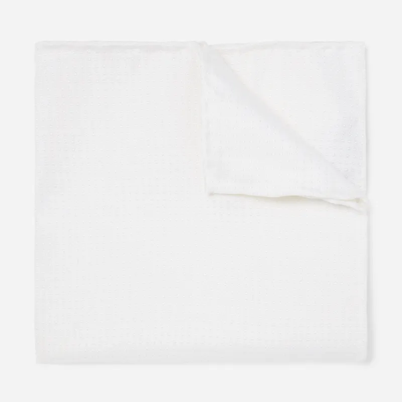 Cotton Pindot White Pocket Square sold by The Tie Bar