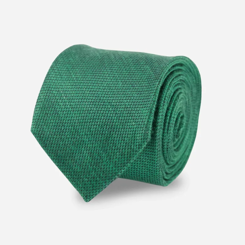 Jet Set Solid Emerald Green Tie sold by The Tie Bar