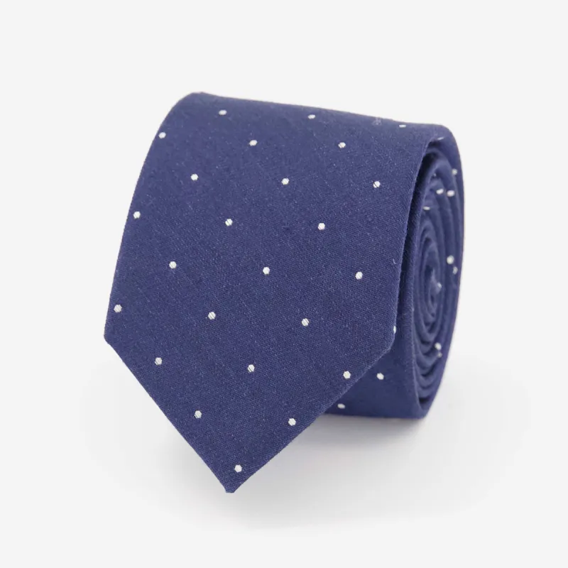 Bulletin Dot Navy Tie sold by The Tie Bar