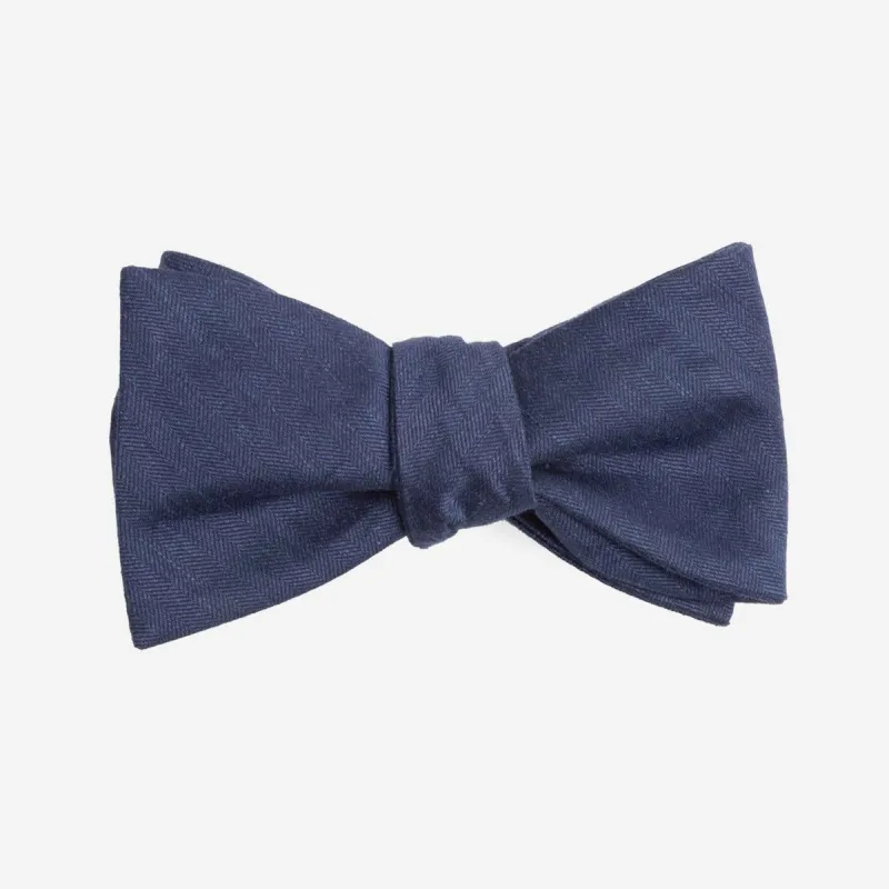 Linen Row Navy Bow Tie sold by The Tie Bar