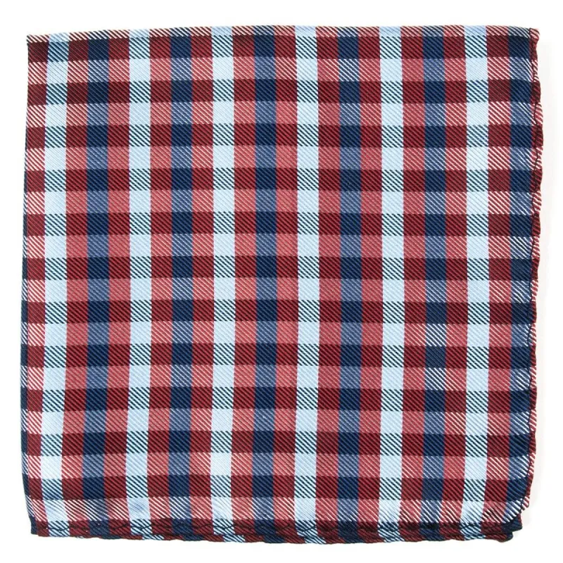 Polo Plaid Red Pocket Square sold by The Tie Bar
