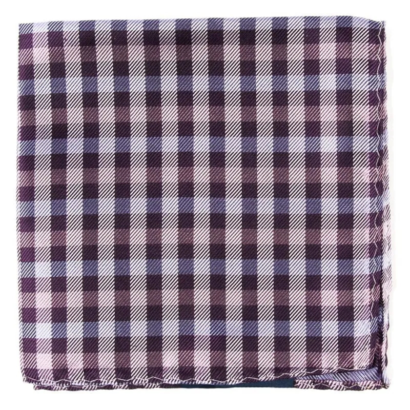 Polo Plaid Plum Pocket Square sold by The Tie Bar