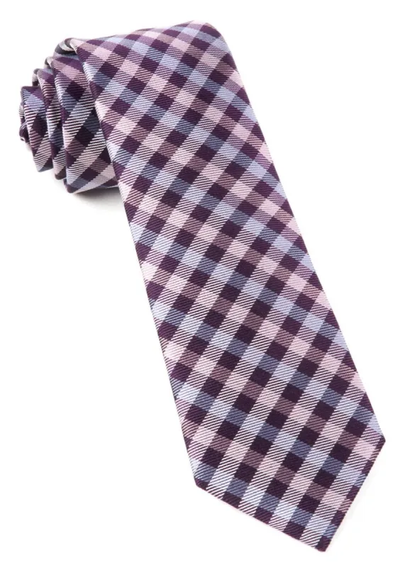 Polo Plaid Plum Tie sold by The Tie Bar