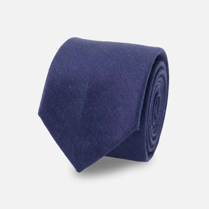 Linen Row Navy Tie sold by The Tie Bar