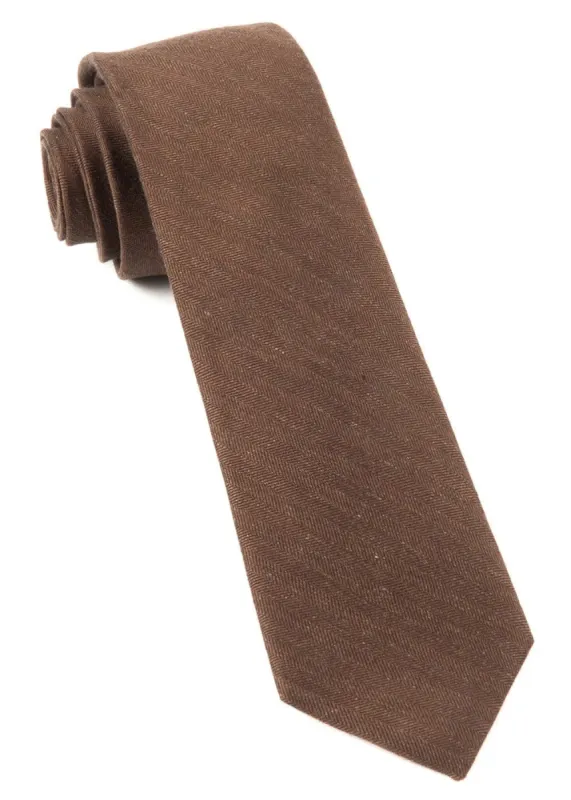 Linen Row Chocolate Brown Tie sold by The Tie Bar