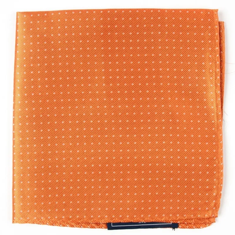 Mini Dots Tangerine Pocket Square sold by The Tie Bar