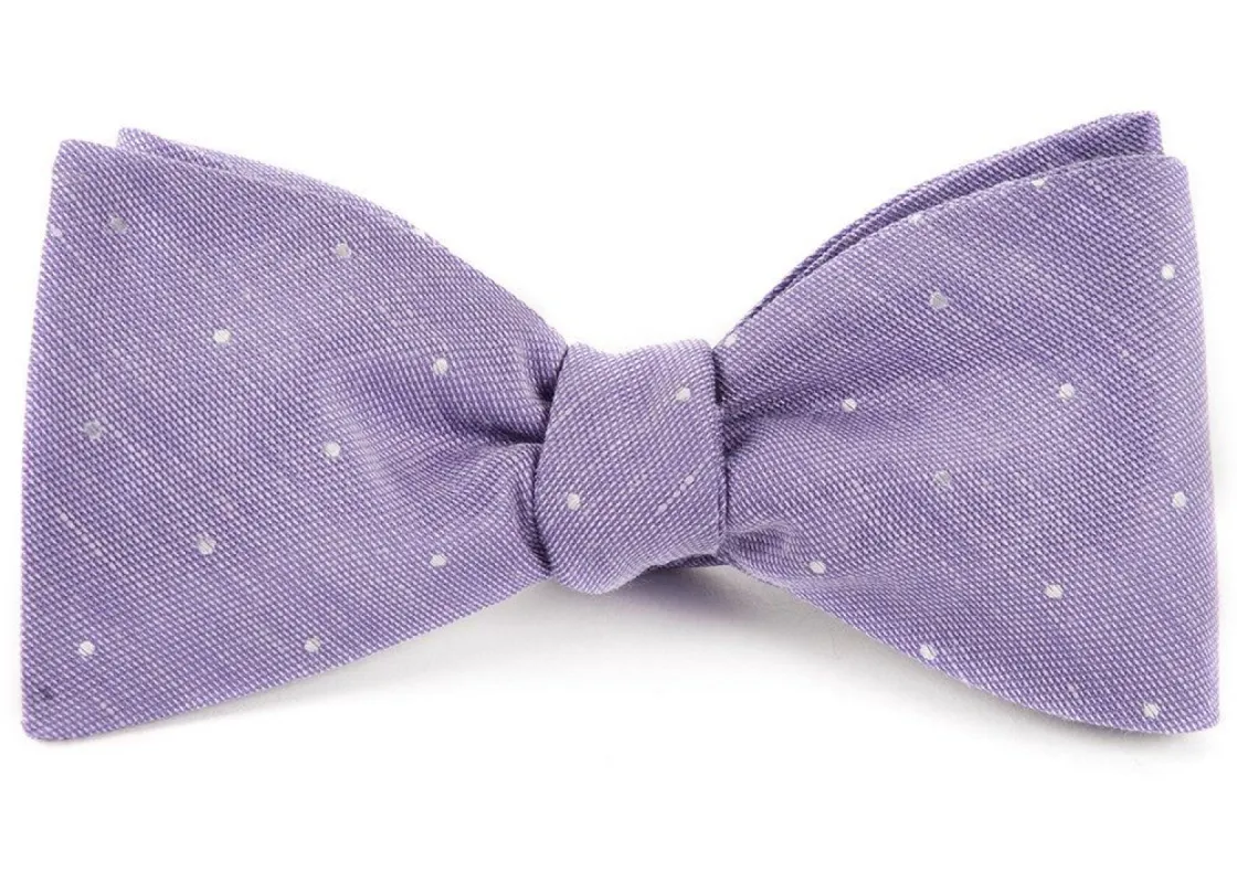 Bulletin Dot Lavender Bow Tie sold by The Tie Bar