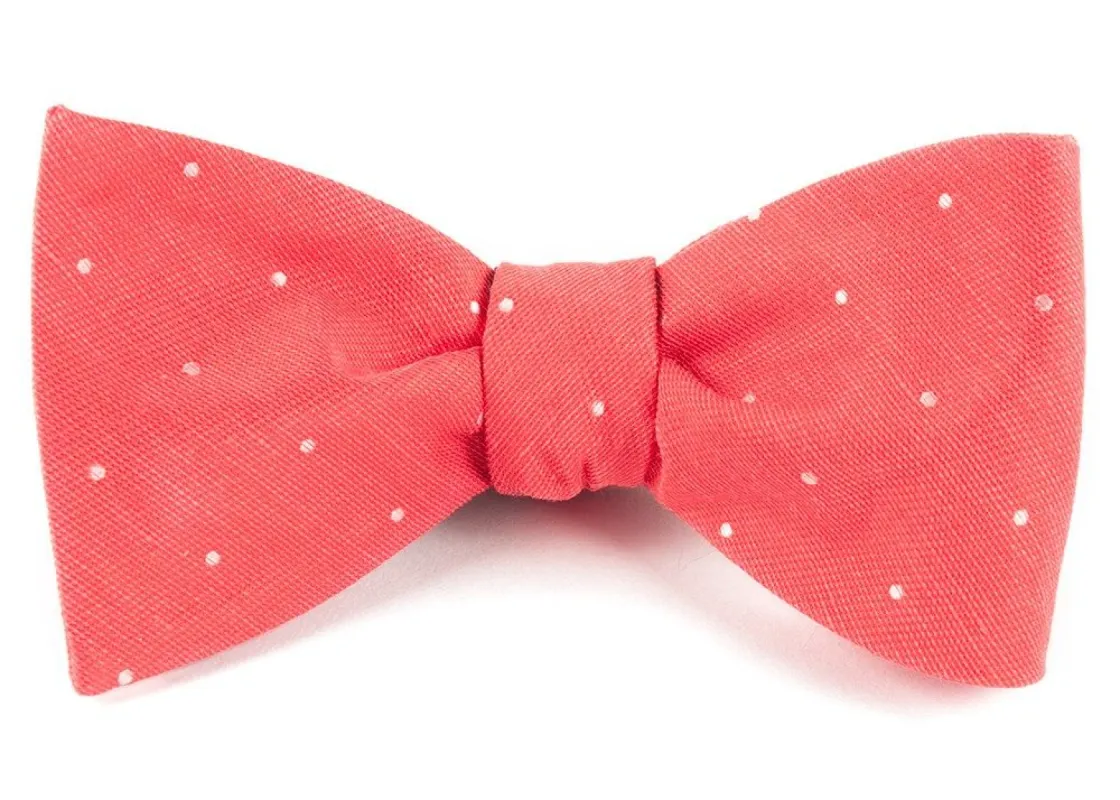 Bulletin Dot Coral Bow Tie sold by The Tie Bar