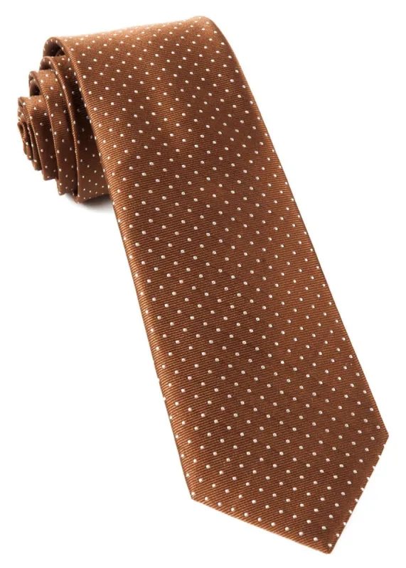 Mini Dots Brown Tie sold by The Tie Bar