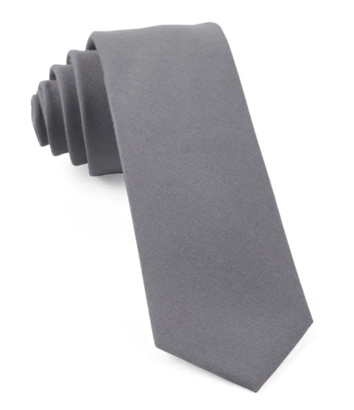Solid Wool Light Grey Tie sold by The Tie Bar