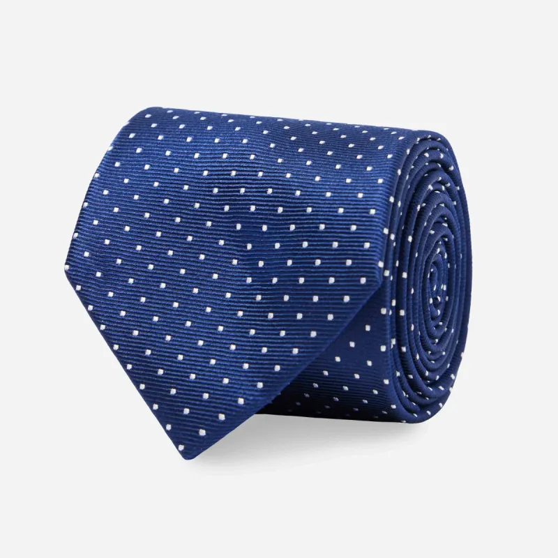 Mini Dots Navy Tie sold by The Tie Bar