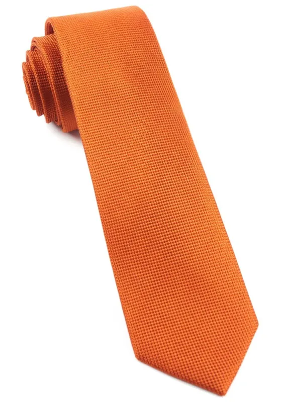 Solid Texture Orange Tie sold by The Tie Bar