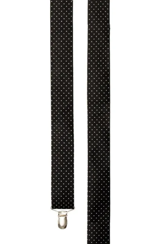 Mini Dots Black Suspender sold by The Tie Bar