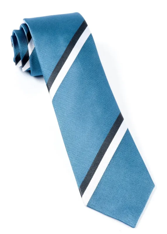Ad Stripe Slate Blue Tie sold by The Tie Bar
