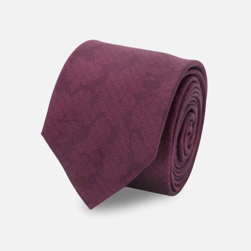 Refinado Floral Burgundy Tie sold by The Tie Bar