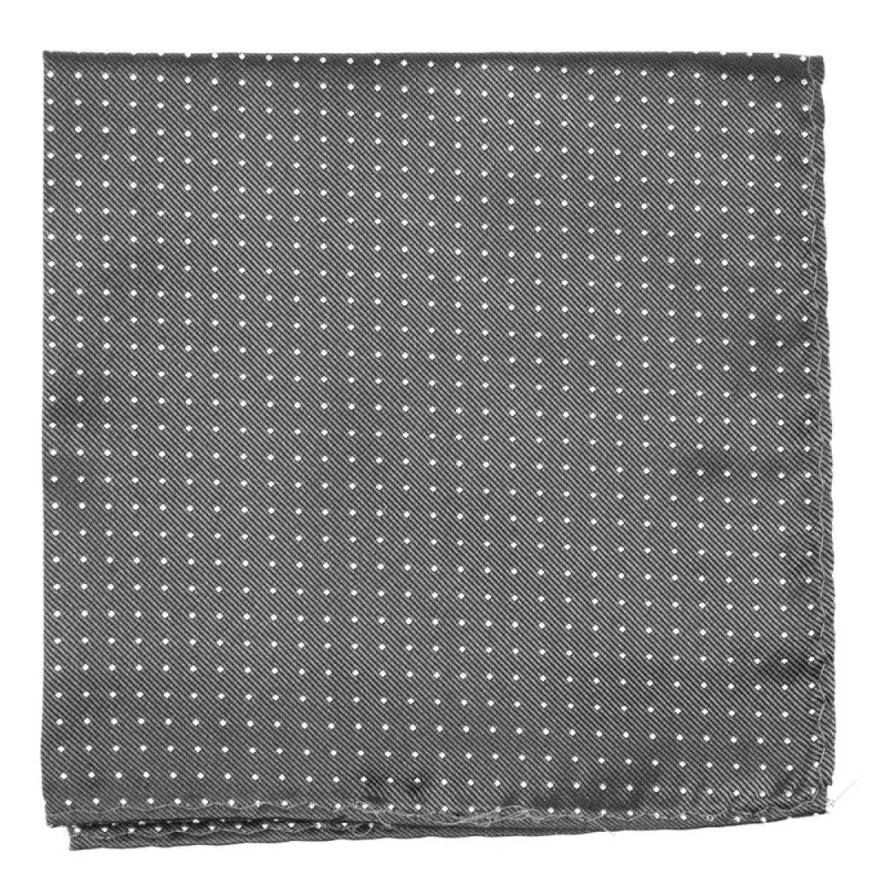 Mini Dots Charcoal Grey Pocket Square sold by The Tie Bar