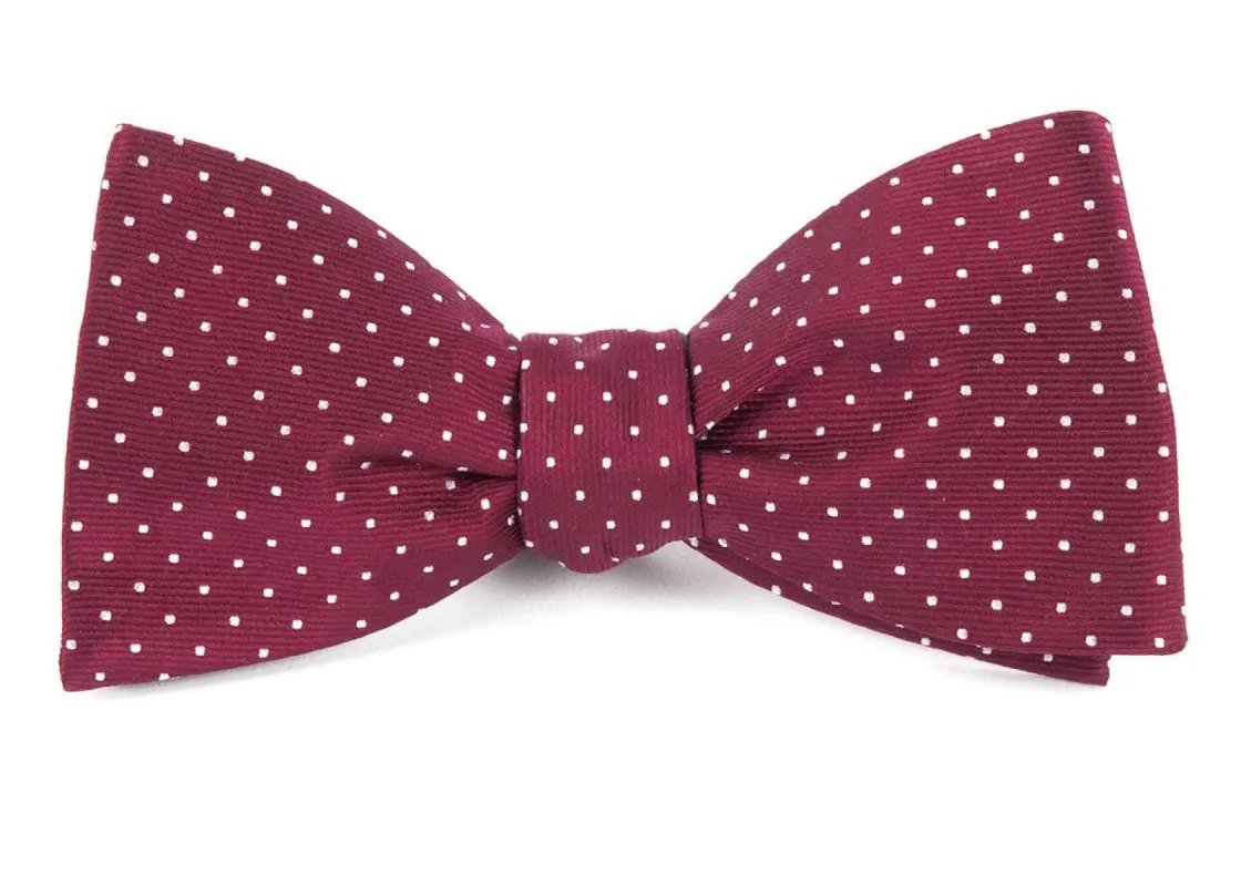 Mini Dots Burgundy Bow Tie sold by The Tie Bar