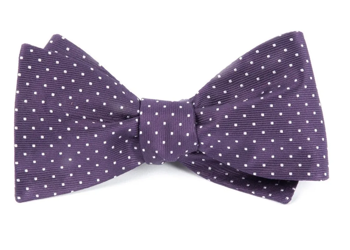 Mini Dots Eggplant Bow Tie sold by The Tie Bar